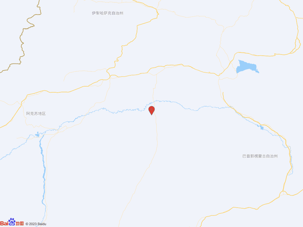 新疆巴音郭楞州尉犁县（北纬40.91度，东经84.17度）发生4.9级地震